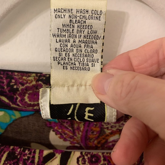 Ice Red and Blue Sheath Dress V-neck 3/4 Sleeve - Picture 5 of 9